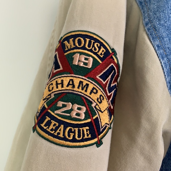 Vintage Mickey Mouse Small Denim Jacket Hooded The Disney Store Lined Preowned - Picture 5 of 9